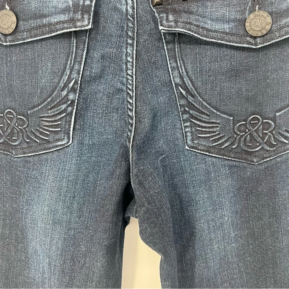 Rock & Republic Women's Size 8 Kasandra Stretch Bootcut Denim Jeans Studded READ - Picture 3 of 14